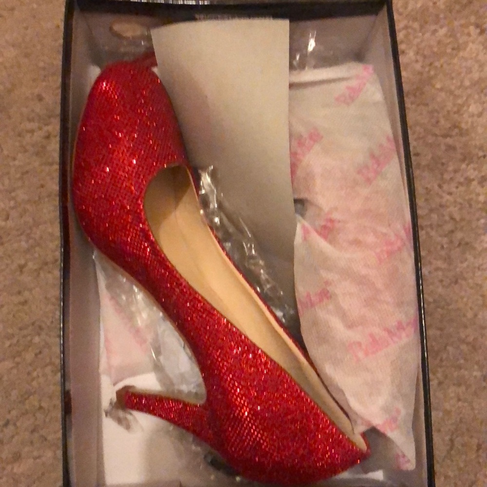 Sparkly Red Dress Heels